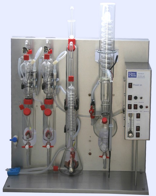 Destiladores VA/SO2/OH Kombo Glasschem - Determinacion de parametros multiplos en el vino
