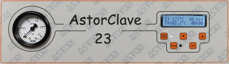 AstorClave 23 Autoclave - Front panel