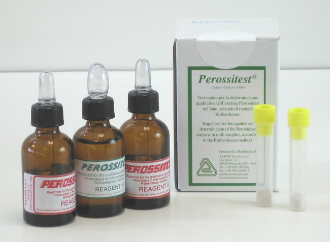 Perossitest kit for detection of peroxidase in milk and cream samples